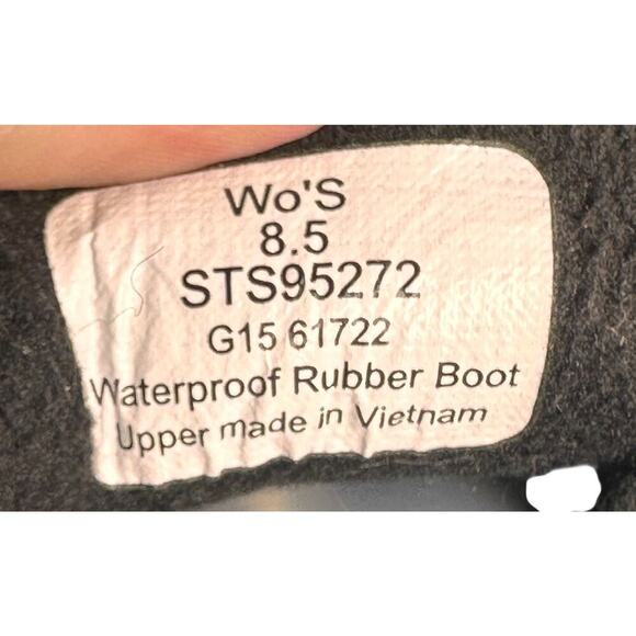 Sperry Top Sider Low Duck Waterproof Rain Rubber Shoes Black Women 8.5 STS95272 - Picture 7 of 16